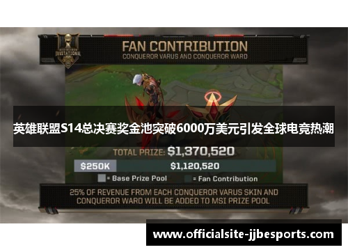 英雄联盟S14总决赛奖金池突破6000万美元引发全球电竞热潮 英雄联盟S14总决赛奖金池突破6000万美元引发全球电竞热潮